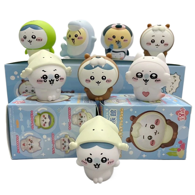 Marine Life Aquariums - 8 figurines/boîte Kawaii Chiikawa Aquarium –