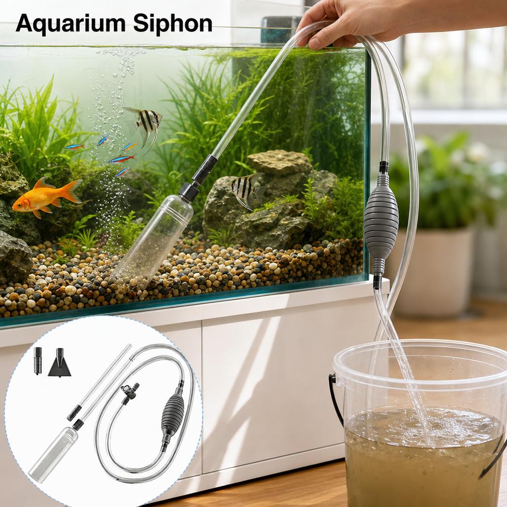 Marine Aquarium Water Change - Kit de siphon manuel pour aquarium,