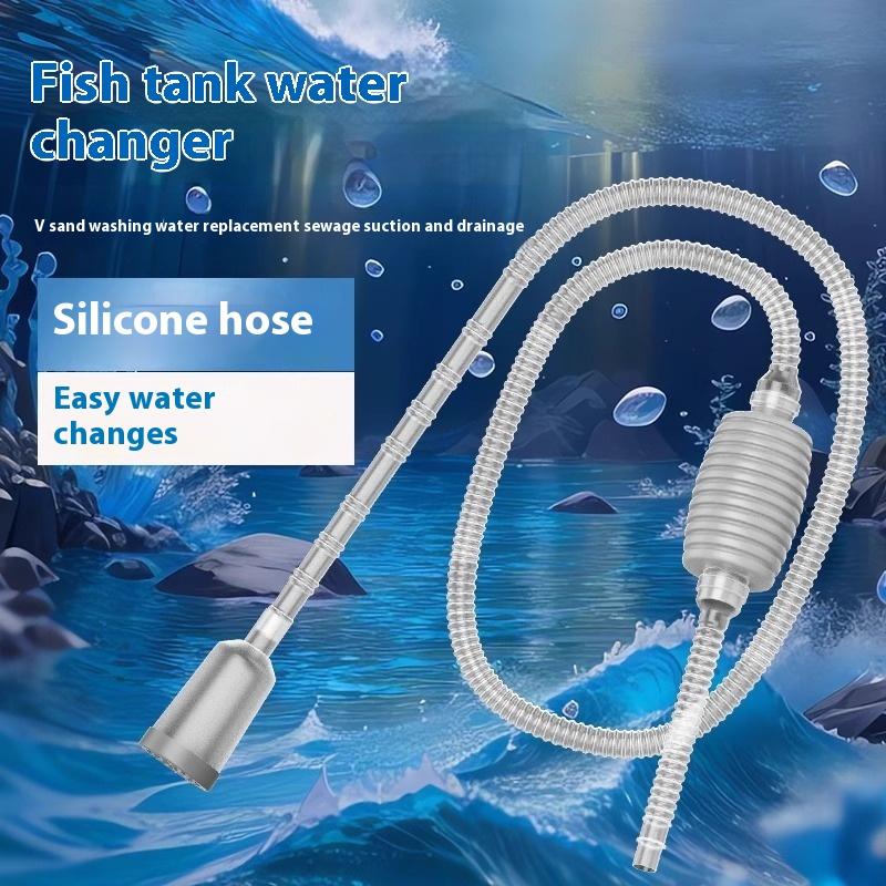 Marine Aquarium Vacuum - Siphon d'aquarium Semi-automatique, efficace et silencieux,