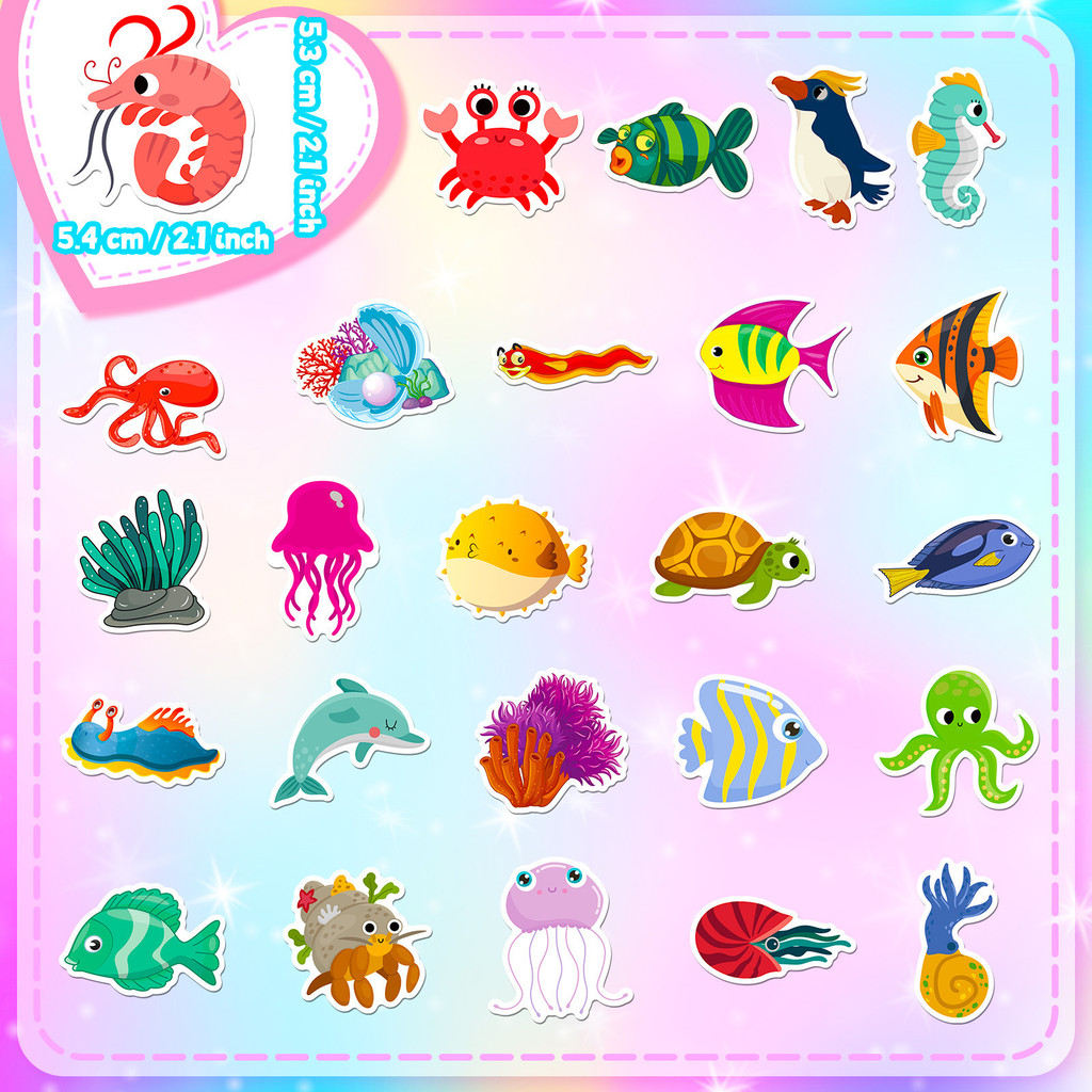 50 autocollants sur le thème d - Marine Life Aquariums avis et prix